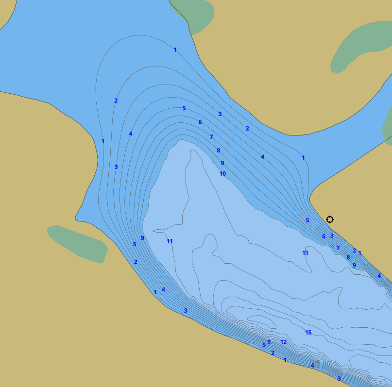 Blue Marsh Lake depth map preview